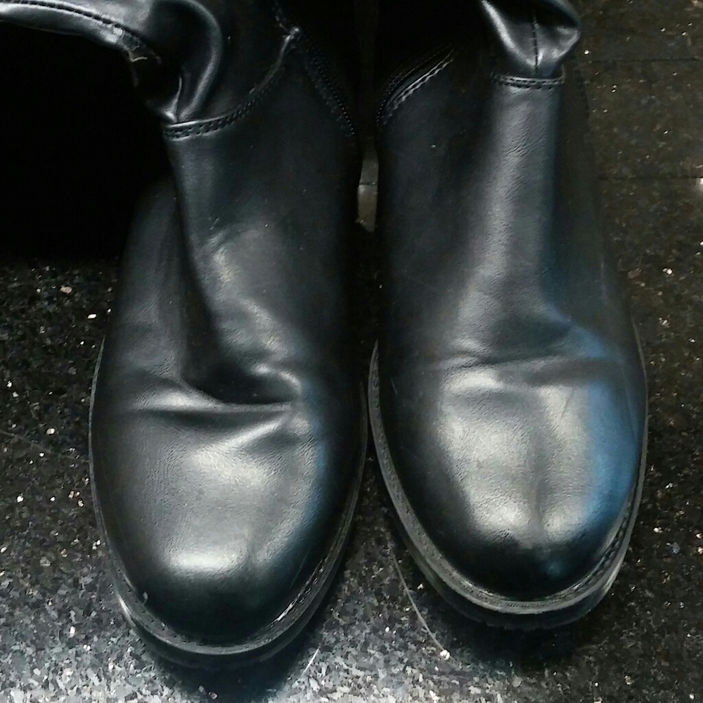 Tall Boots Gold/Black with side zippers